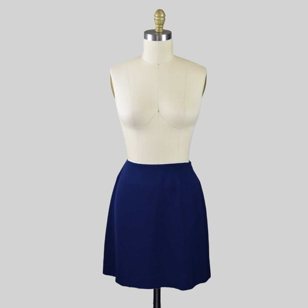 TAHARI MIDNIGHT BLUE HIGH WAIST MINI SKIRT